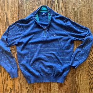 Vineyard Vines Men’s Striped Quarter Zip Pullover
